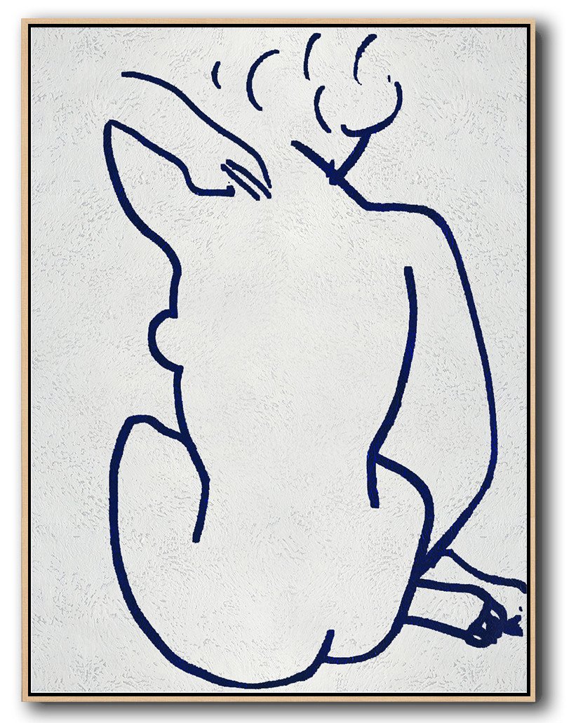 Navy Blue Nude Art #NV257B